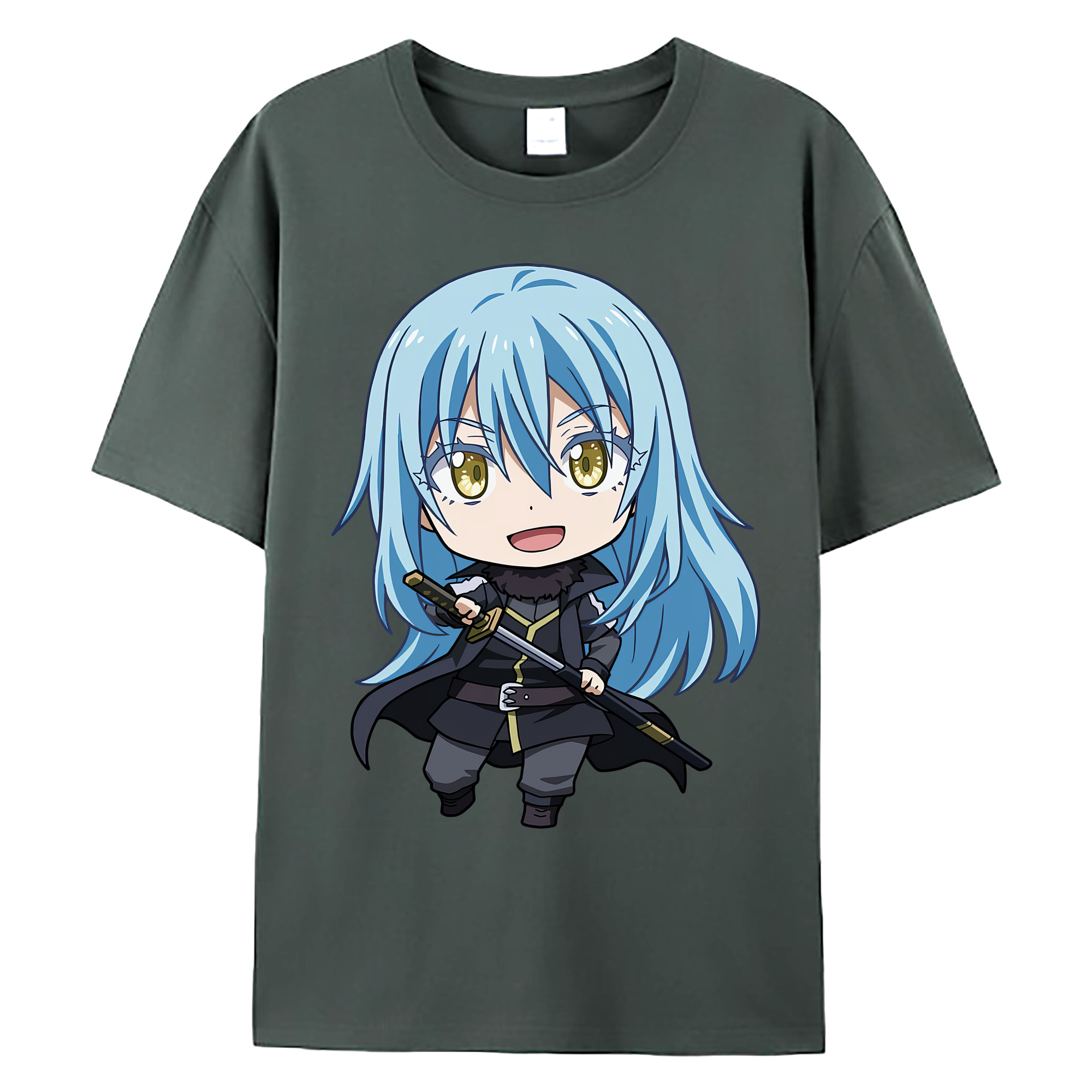 （画像用） 転スラ Regarding Reincarnated to Slime 綿100％ メンズ半袖Tシャツ｜肌触りやわらか＆通気性